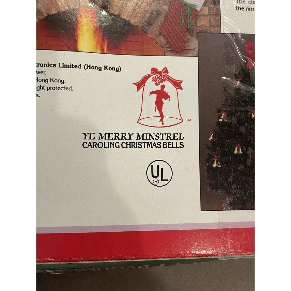Vtg. Ye Merry Minstrel Caroling Christmas Bells 25 Carols Musical Decor Works